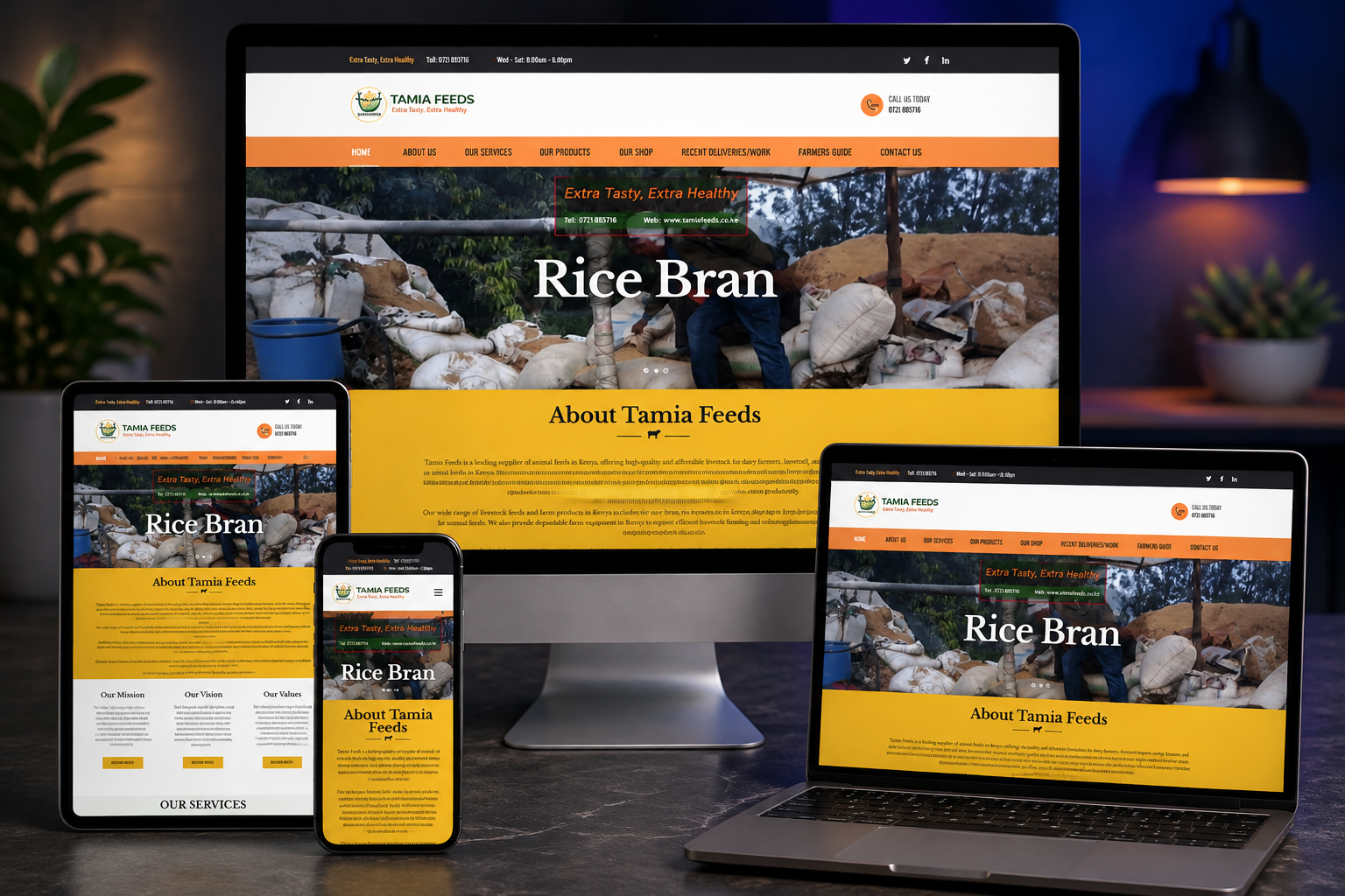 Tamia Feeds Website